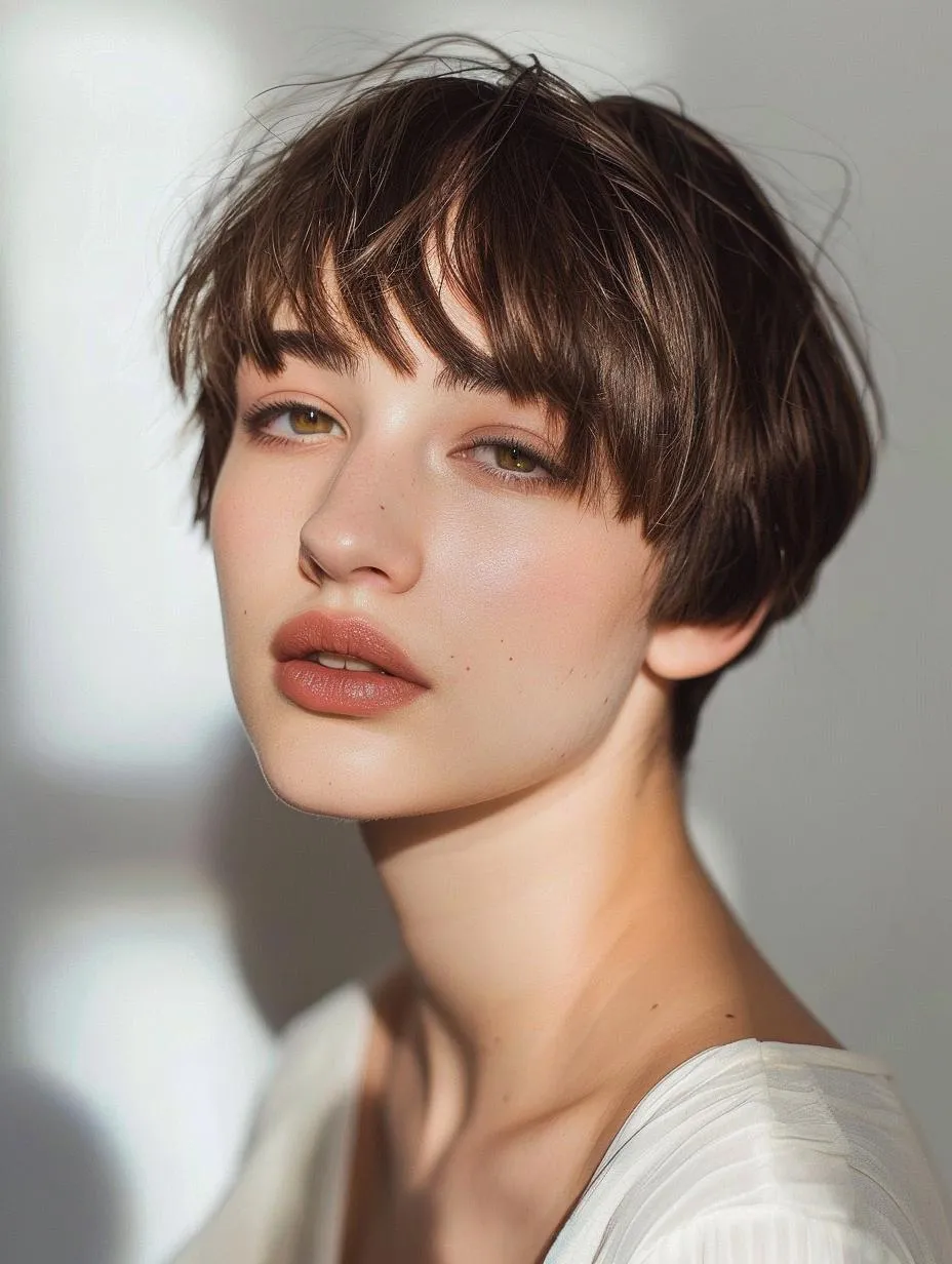 Layered pixie with wispy fringe