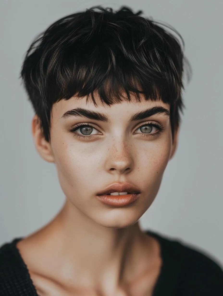 Chic pixie with wispy bangs