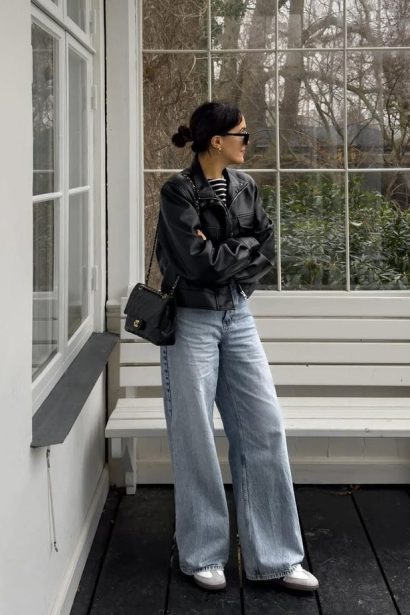 Wide Leg Jeans Outfit inspiration look 1