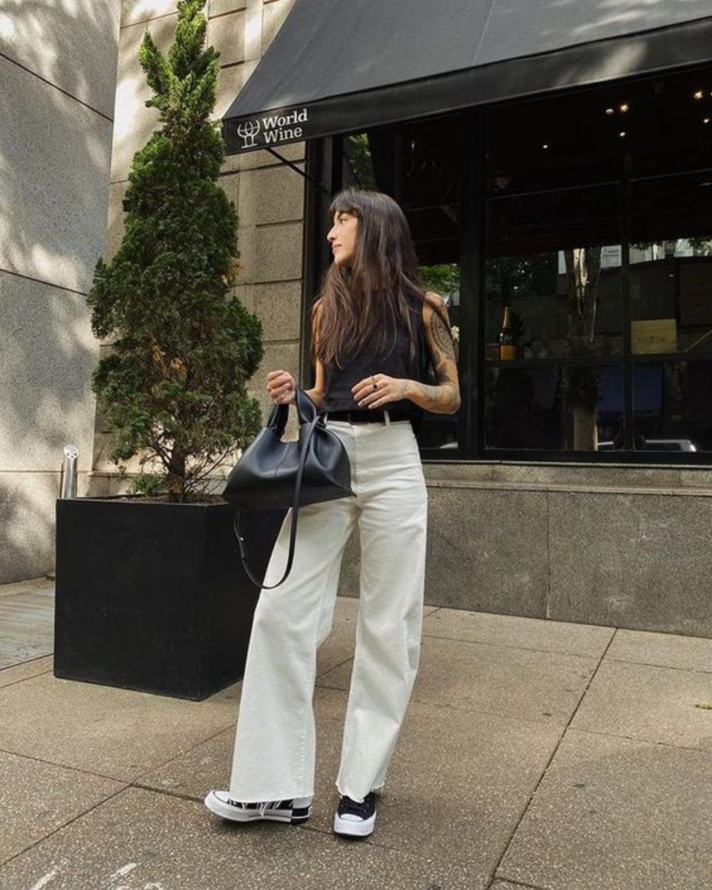 Effortless street style with black and white