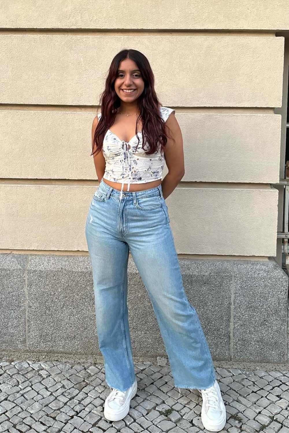 Floral fun with cropped top