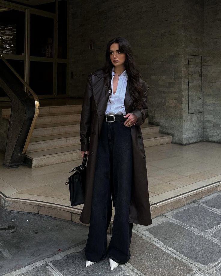 Bold sophistication with trench coat