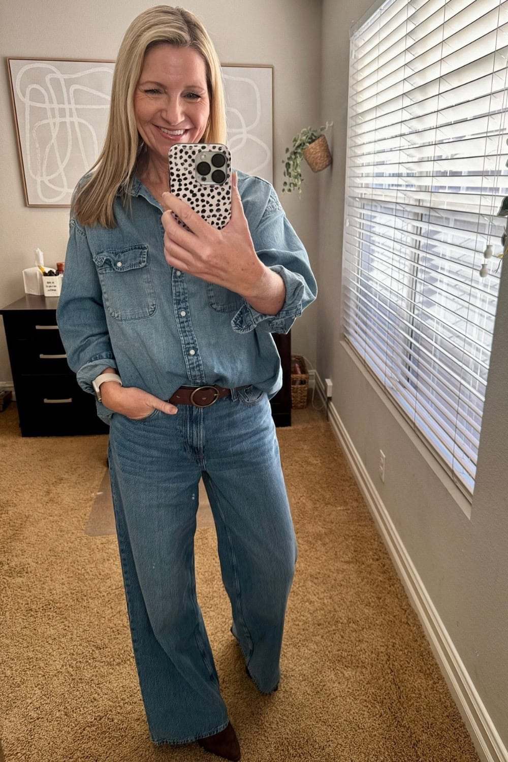 Denim on denim classic look