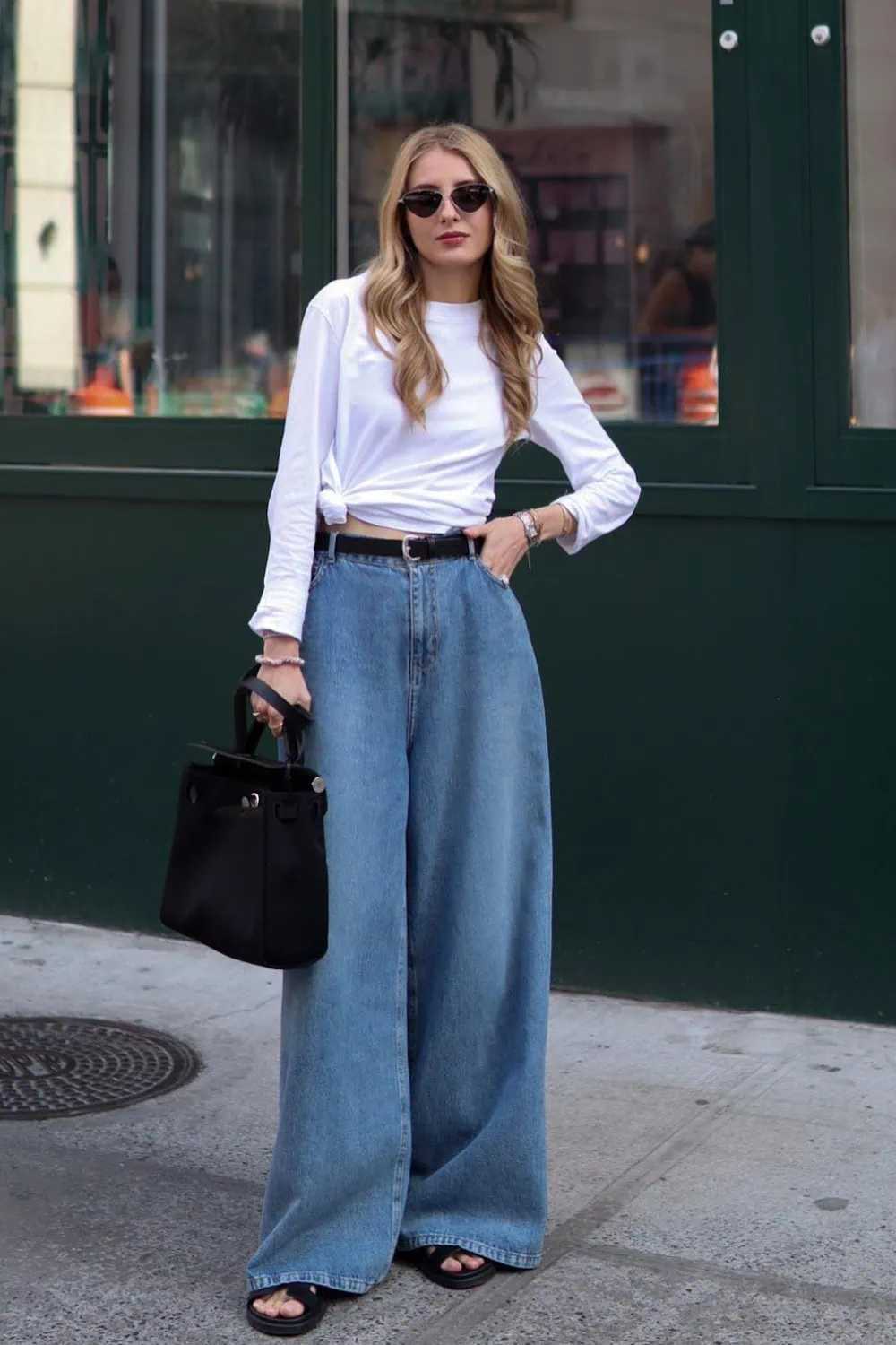 Casual cool with white tee