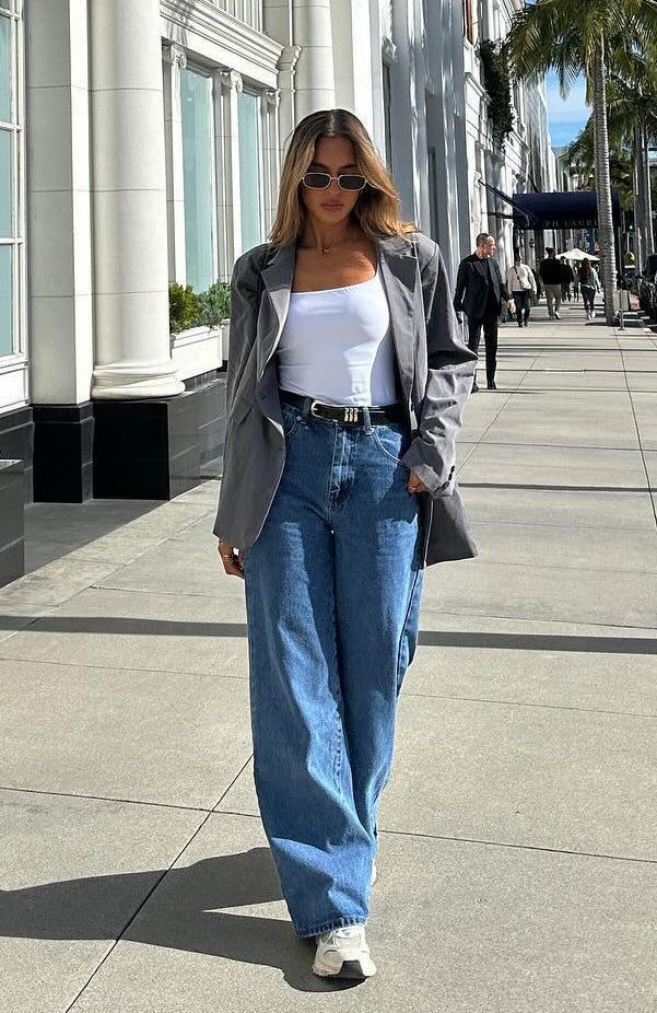 Modern minimalism with gray blazer
