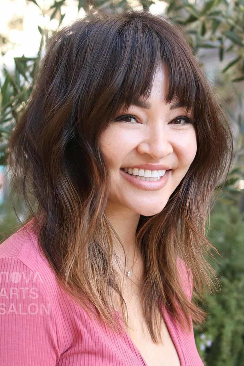 Effortless shag with soft bangs and layers