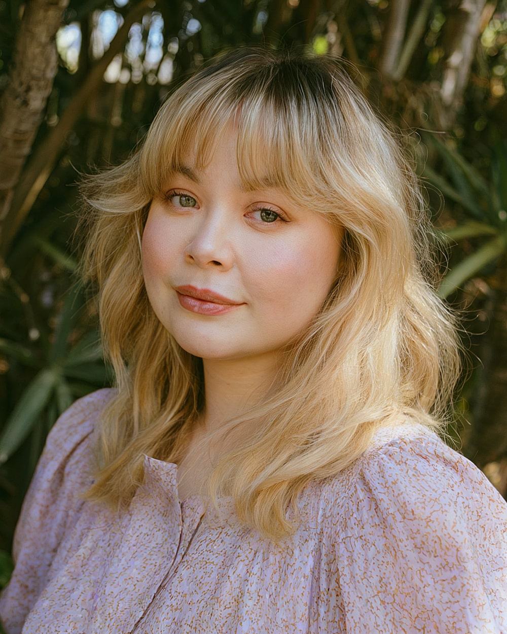 Soft layers with feathered bangs and volume
