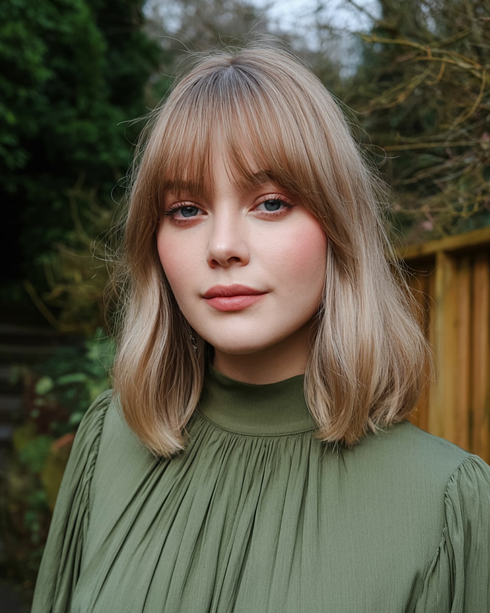 Classic bob with subtle wispy bangs