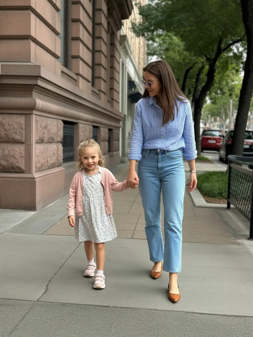 Casual chic denim and stripe look